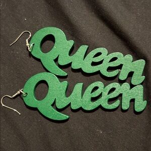 Fashion African Green 'Queen' Earrings